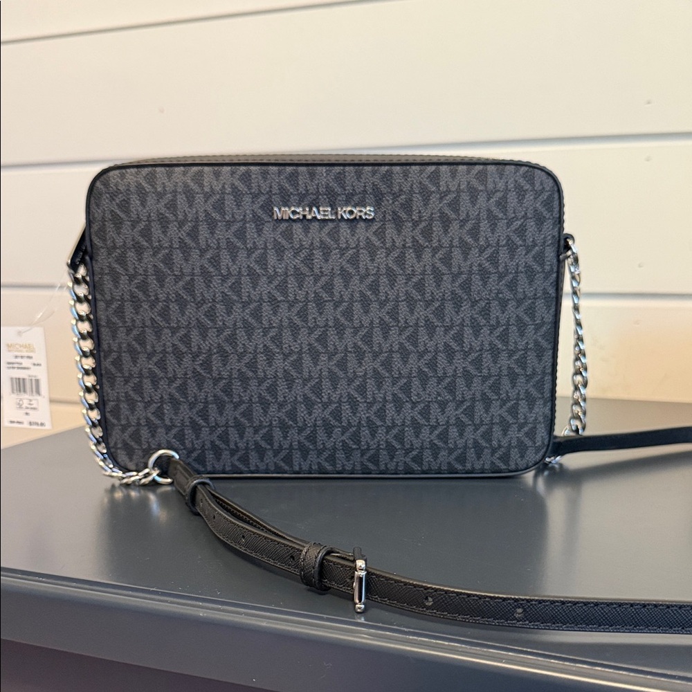 Michael Kors Black Monogram Crossbody Bag